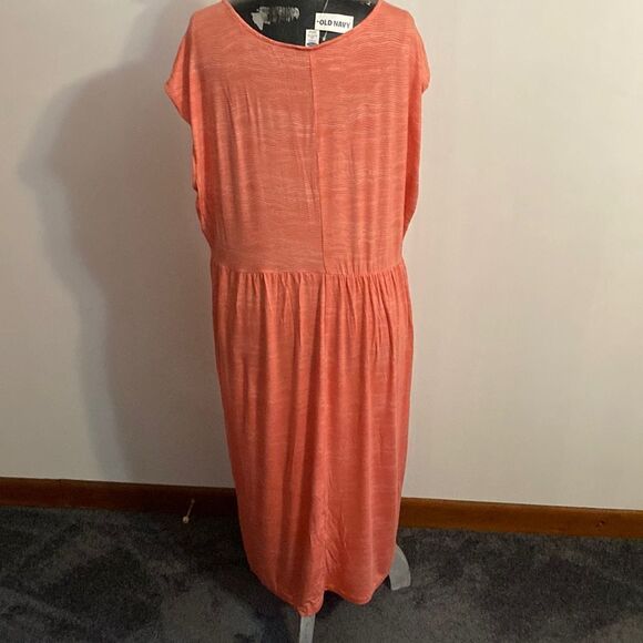Old Navy Orange/White dress, size 2X - Picture 2 of 3